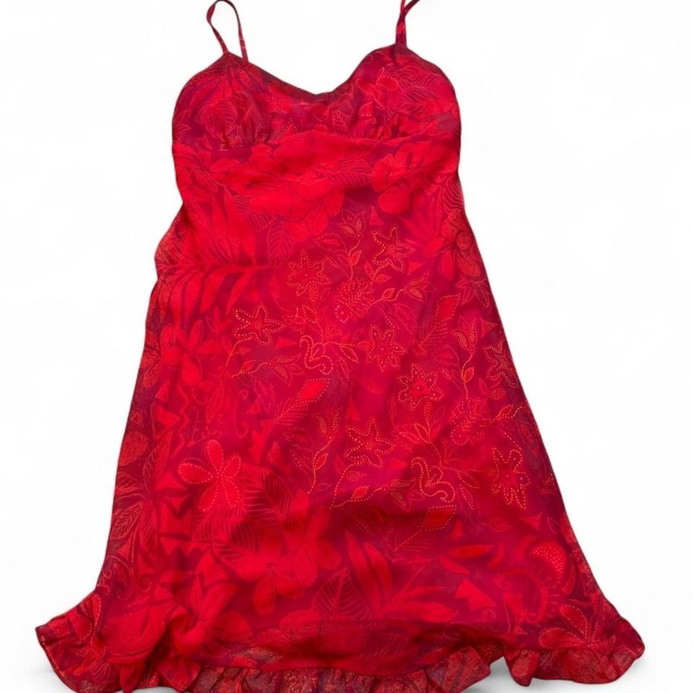 Vintage Y2K Be Smart Midi Slip Dress Sz 3/4 Floral Spaghetti Strap